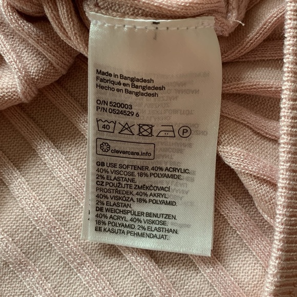 H&M Divided Baby Pink Ribbed Tank Top - Picture 4 of 5